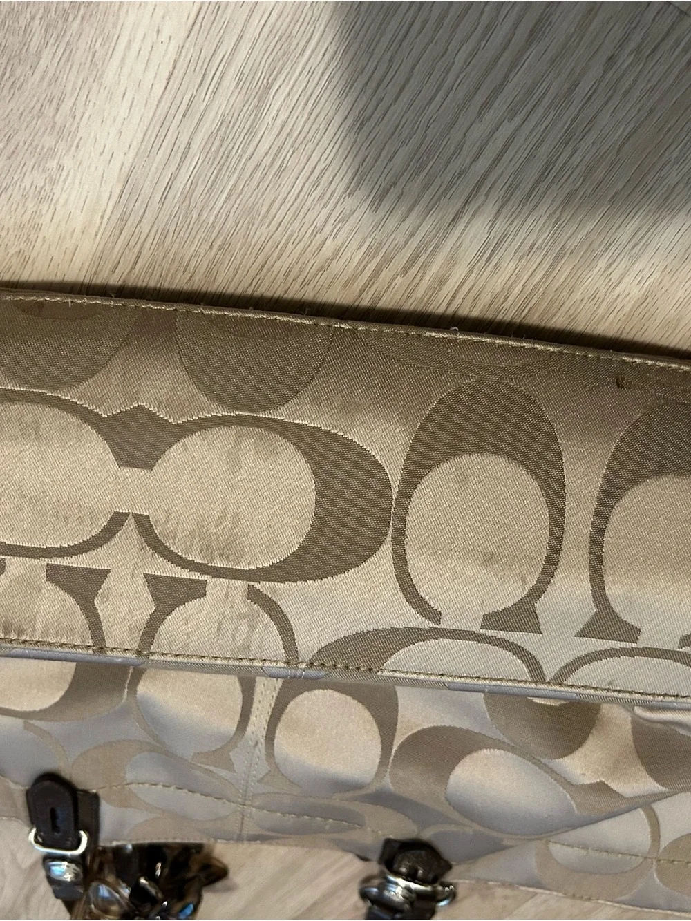 Vintage Coach Sateen Jacquard Signature Satchel 🥥🍒